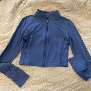 Balance Athletica crop jacket, size small, blue